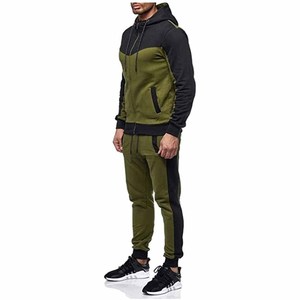 Ensemble de survêtements 2 pièces avec logo personnalisé costumes de jogging survêtements unis pour hommes respirant et durable fabriqué par la robe de sport - Product Image 5