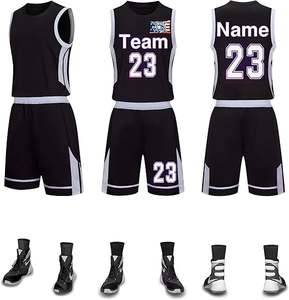 Vente en gros de maillots de basket réversibles personnalisés, nouveaux shorts d'uniforme de basket-ball avec technique de teinture par sublimation - Product Image 3