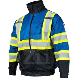 Vêtements de travail de sécurité haute visibilité pour hommes, réfléchissants, norme ANSI Classe 1, EN ISO 20471 Classe 2, avec logo personnalisé LED Flash, OEM, en coton - Product Image 1