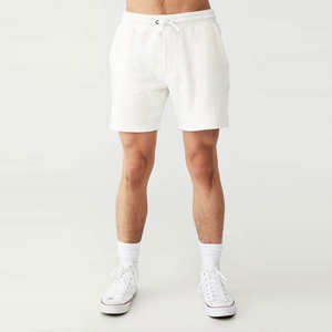 Pantalones cortos de poliéster y algodón para hombre con cordón de algodón plano Pantalones cortos de lana para hombre Logotipo personalizado - Product Image 3