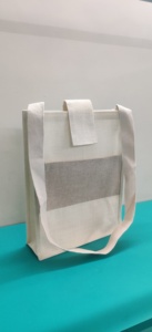 Monedero de hombro Oxford de estilo vintage para mujer con cierre de cremallera, bandolera de algodón a rayas de yute para todas las estaciones - Product Image 2