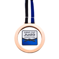 Médaille acrylique de logo imprimé de compétition d'alliage de zinc de conception ouverte