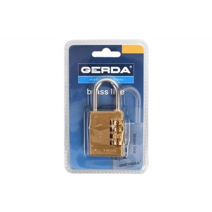 Candado combinado con grillete abierto S40-Latón (PAQUETE BLISTER) - Product Image 1