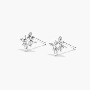 Boucles d'oreilles clous tendance en diamant rond taille brillant 0,10 carat, diamant de laboratoire en or massif 14 carats, pour usage quotidien, cadeau pour femme - Product Image 3