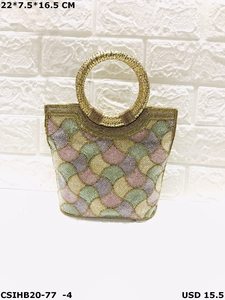 Designer Handmade Stone Beaded Evening <b>Bags</b> <b>for</b> <b>Wedding</b> Bridal Party Comfortable Shoulder Carrying - Product Image 3