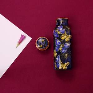 ขวดน้ำทองแดงบริสุทธิ์พิมพ์ลายสีเขียวล้วนสำหรับเก็บและเก็บน้ำ - Product Image 3