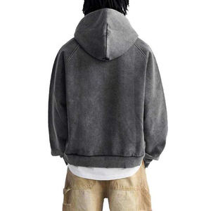 Meilleure vente ACID WASHED Logo personnalisé Sweats à capuche pour hommes coupe ample Service OEM Vêtements décontractés pour l'extérieur Fabricant personnalisé Sweats à capuche pour hommes - Product Image 2