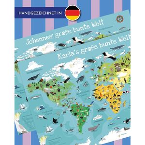 Tapis de bureau personnalisé avec carte du monde, design coloré de dessins animés, épaisseur 3 mm, en plastique, service POD (impression à la demande), nom personnalisé - Product Image 5