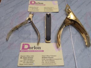 Cortauñas y Alicates de Cutícula de Acero Inoxidable con Punta Chapada en Oro, los Más Vendidos, con Logotipo Personalizado, Pakistán - Product Image 2