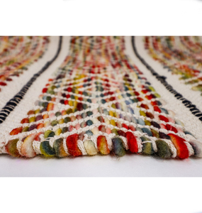Customized Size Modern <b>Boho</b> Style Handwoven Wool <b>Rug</b> Anti-Slip Runner Carpet Reversible Eco-friendly Washable Home Living Room - Product Image 2