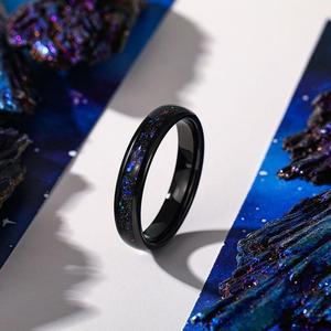 แหวนแต่งงานทังสเตนลายท้องฟ้าเต็มดาวเจลิยาสำหรับผู้หญิง - Product Image 4