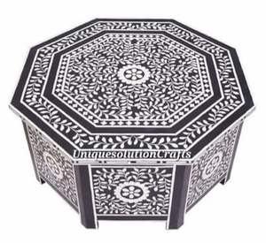 Incrustation d'os utilisant des meubles Design moderne Armoire à incrustation d'os véritable avec 7 tiroirs pour armoire à incrustation d'os de salon par gm impex - Product Image 4