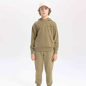 Factory Wholesale Autumn Embroidered Fleece Baby <b>Boys</b> Full Pullover Hoodie with Custom Colors & Logo-Cute Kids Design - Product Image 2