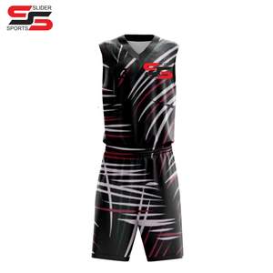Pas cher Derniers maillots uniformes broderie respirants maillots de basket-ball conception chemise uniforme uniformes de basket-ball personnalisés - Product Image 3
