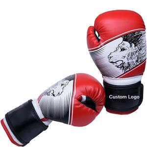 Guantes de boxeo deportivos profesionales de cuero con logotipo personalizado Nuevo diseño Guantes especiales para entrenamiento y perforación - Product Image 5