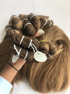 Top Mejor calidad 20 "#8 Color Straight Wholesale's Bundle's Raw Indian Temple Directo de India Machine Double Weft Human Hair's - Product Image 3