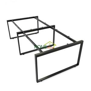 SFRT041-120x240cm Minimalist Style Wood and Iron Bench for 4 People Easy Assembly <b>Footrest</b> - Product Image 3