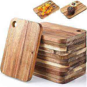 Tabla de cortar de madera de acacia al por mayor de alta calidad, tabla de cortar rectangular ecológica con mango para uso en la cocina - Product Image 5