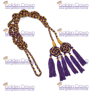 Cincture sur mesure avec cordon croisé doré Petits glands Fil métallique Personnaliser la couleur - Product Image 3