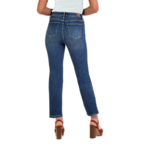 Pantalones vaqueros rectos holgados de mezclilla lavada para mujer, pantalones vaqueros elásticos de cintura alta de calidad superior para mujer, pantalones vaqueros de talla grande para mujer - Product Image 4