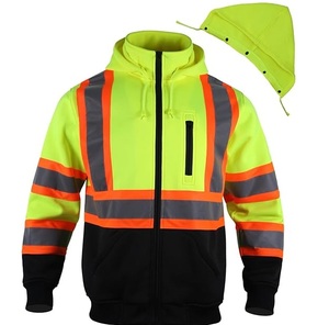 Veste de sécurité réfléchissante imperméable haute visibilité pour hommes, en toile, devant écologique, respirante - Product Image 1