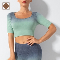 Top Deportivo de Yoga de Manga Larga, Antiestático, Transpirable, Reciclable, de una Pieza, Tipo Tubo, Elástico, de Secado Rápido y Ecológico