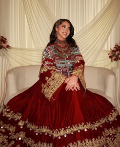 Traditionnel ethnique Vintage Kuchi robe Afghan/Pakistan fête porter multicolore Kochi robe musulman vêtements accessoire 4062 - Product Image 1