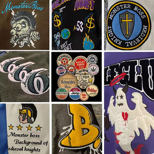 Chaquetas Varsity de Béisbol Bordadas en Chenilla Gruesa, Unisex, de Cuero, al por Mayor, OEM, Ropa Urbana de Alta Calidad - Product Image 6