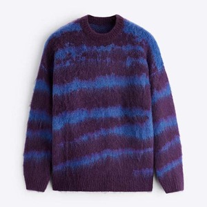 2024 Men's Premium Quality Mohair <b>Sweaters</b> Wholesale Price Breathable Knitwear Customized Color Front Crew Neck Design Winter - Product Image 3