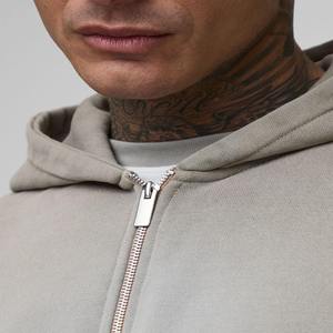 Sweat à capuche personnalisé 80% coton 20% polyester coupe carrée pour hommes lourds sweat à capuche basique avec fermeture éclair DTF personnalisé logo imprimé sweats à capuche respirants pour hommes - Product Image 5