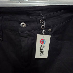 Pantalon évasé gothique noir pour femme avec œillets et fermeture éclair, nouveauté très vendue avec étiquettes personnalisées - Product Image 3