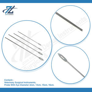 Instrumentos quirúrgicos básicos Sonda de diámetro ocular de 2mm Sonda dental maleable de 13,0 cm Fuente de alimentación manual de Pakistán - Product Image 4