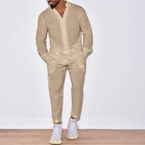 Ensembles de vêtements de sport pour hommes/femmes basiques 2024, 2 pièces, sweat-shirts à capuche, pantalons, hauts d'hiver, joggings, survêtements, 100% coton - Product Image 2