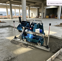 Machine de nivellement automatique de mortier guidée par laser, haute efficacité et économique, pour la pose de revêtements de sol industriels en béton.