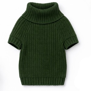 Suéter de Punto Acanalado para Perro, Verde Cazador, Suave y Cálido, Jersey para Mascotas, Ropa de Invierno Acogedora para Perros Pequeños y Medianos, Ajuste Premium - Product Image 4