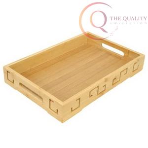 Plateau de service en bois de haute qualité, durable, élégant, couleurs et logo personnalisables, non toxique, MOQ 100 pièces, pour usage domestique et en restaurant - Product Image 2