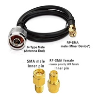 Antenne de communication verticale extérieure montée sur poteau LoRa 915 MHz 5,8 dBi omnidirectionnelle pour passerelle Helium, 15,7 pouces, câble RG58 de 3 mètres