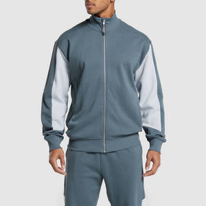 Conjunto Deportivo de Felpa para Hombre, con Cierre de Cremallera, Cuello Alto, 100% Algodón, Transpirable, Informal, para Invierno, con Logotipo Personalizado OEM, Venta al Por Mayor - Product Image 3