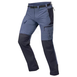 Pantalon de poche cargo décontracté en coton pour hommes, coupe ample à séchage rapide, style long à la mode, fermeture à la taille élastique, design plat - Product Image 2