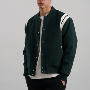 Oem Manufacturer High Quality Varsity Jacket For Men Chenille Embroidery Leather Sleeve Custom Baseball Letterman Varsity Jacket - Product Image 1