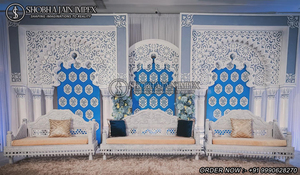 Marco de arcos blancos para decoración de escenario de boda - Product Image 2