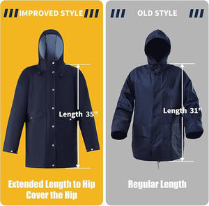 ชุดกันฝนแบบมีฮู้ด รุ่นเรนไรเดอร์ สำหรับผู้ชายและผู้หญิง กันน้ำ น้ำหนักเบา ระบายอากาศได้ดี กันลม แบบเต็มตัว - Product Image 5