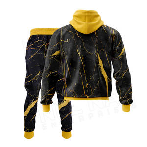 ชุดวอร์มสีดำแขนยาวของผู้ชายชุดวอร์มแบบลำลองสำหรับฤดูหนาวดีไซน์ล่าสุด - Product Image 2