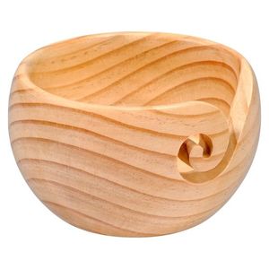 Cuenco de hilo de madera pulido de estilo simple para tejer a mano con acabado liso - Product Image 4