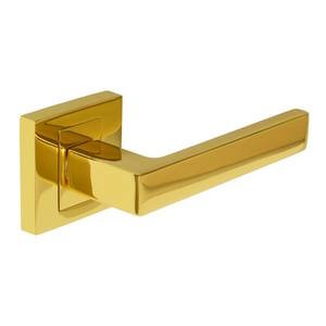 Poignée de porte QUBIK II, Plaque carrée, or brillant - Product Image 1