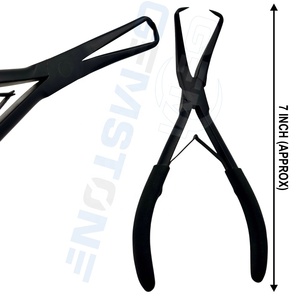 Kit de Herramientas Profesional para Extensiones de Cabello de Acero Inoxidable Negro Mate: Alicates, Agujas, Gancho y Lazo para Instalación en Salón - Product Image 3