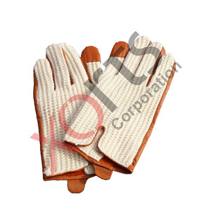 Gants de vélo classiques en cuir véritable de haute qualité, toutes saisons, unisexes, perforés, avec trous d'aération, doublure en soie, compatibles écran tactile, antidérapants - Product Image 6