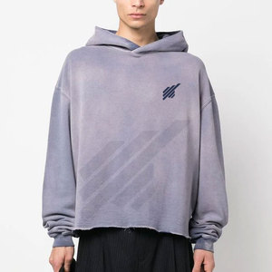 Top tendance hommes lavage à l'acide sweats à capuche nouveauté hommes lavage à l'acide sweats à capuche basiques coton mélangé hommes lavage à l'acide sweats à capuche - Product Image 2