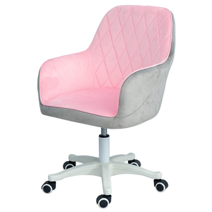 Chaise de bureau de direction avec mécanisme pivotant et coussin en tissu velours GAK409 - Product Image 4