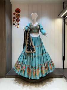 Traditional Chaniya Choli Super Quality Pure Jaam Cotton Fabric Heavy Pallu Computer Work Dupatta Moisture Wicking Laxmi - Product Image 3